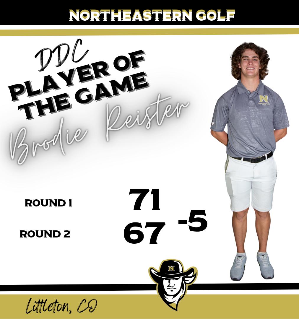 Northeastern Hosts Their Home Tournament At Sky Ranch And Riverview. Brodie Reister Comes In Second At -5