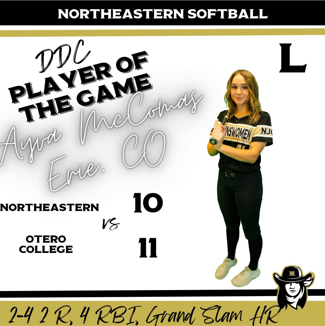 Northeastern Falls To Otero In A Back And Forth Affair 11-10
