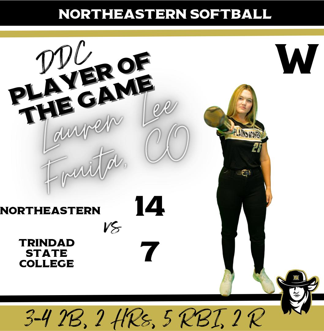 Northeastern's Bats Came Alive In Game 4 Against Trinidad State College, Taking Down The Trojans 14-7