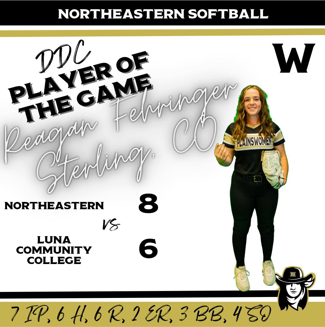 Northeastern Wins A Gritty Ball Game Against Luna Community College 8-6 In Game 3 On Saturday