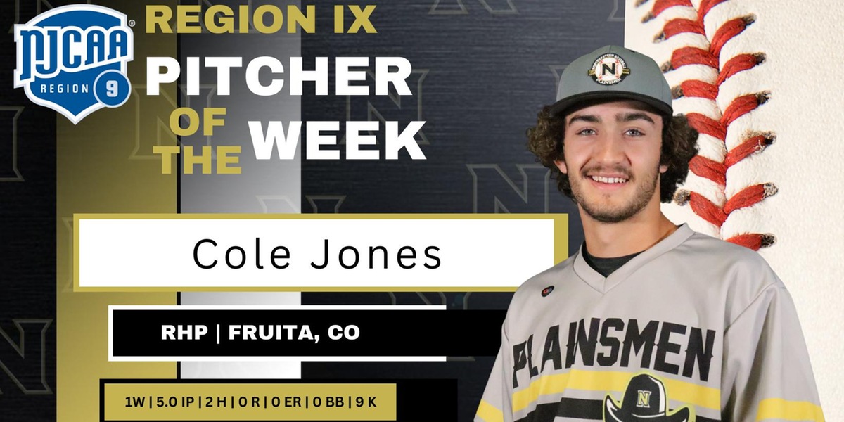 Cole Jones Gets Region IX Pitcher of the Week