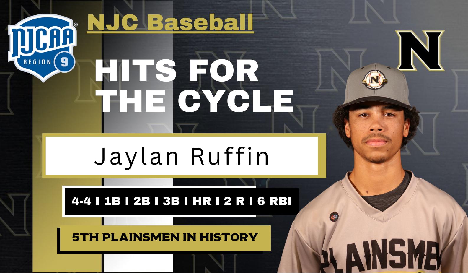 Ruffin Hits for the Cycle - 5th Plainsmen in History