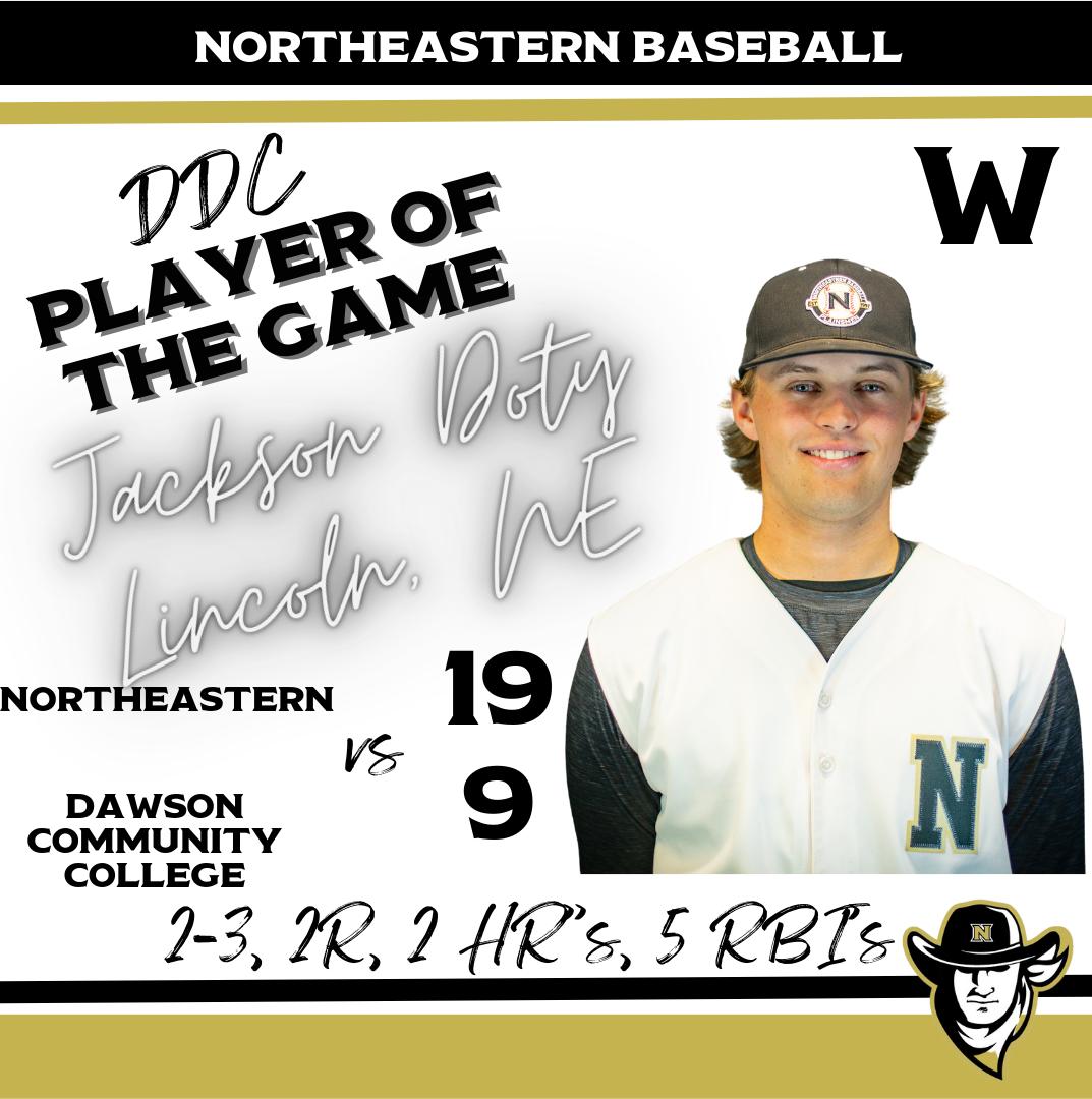 Northeastern Takes Care of Business In The First Game of a 4 game home weekend against Dawson Community College