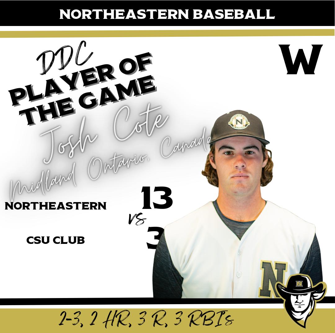 Northeastern Starts Out Their Home Series Against CSU Club In Dominant Fashion Winning 13-3