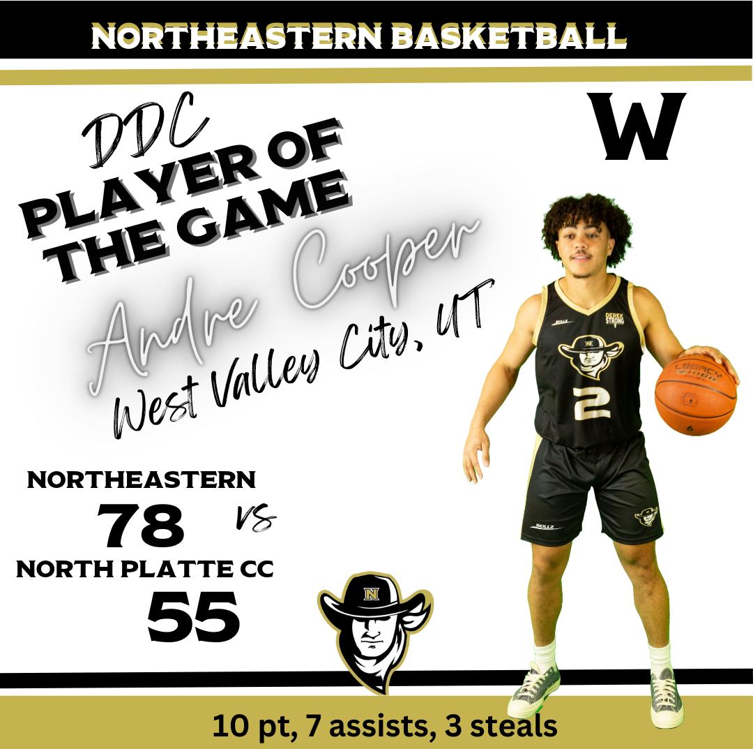 Northeastern Takes Care of Business at home against North Platte in Dominant Fashion. They Head To Trinidad State College On 2/2/24