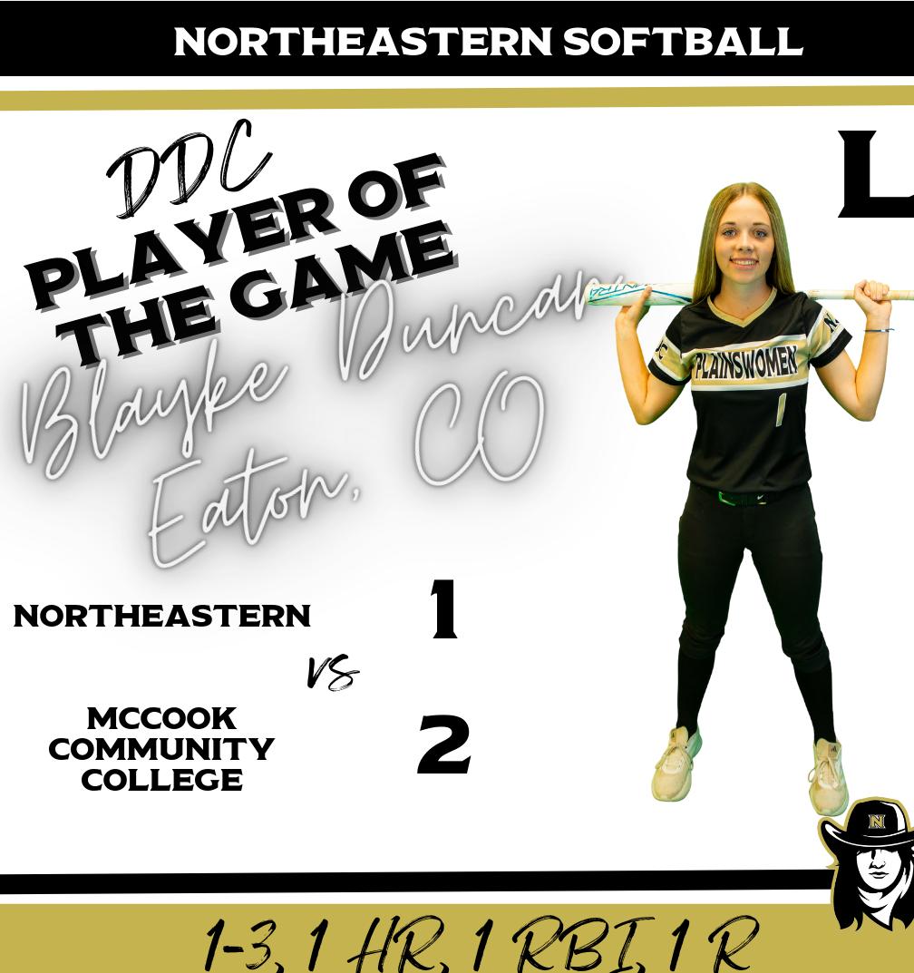 It Was A Pitcher's Battle Against McCook Community College In Game 1 That Saw McCook Take The Win 2-1
