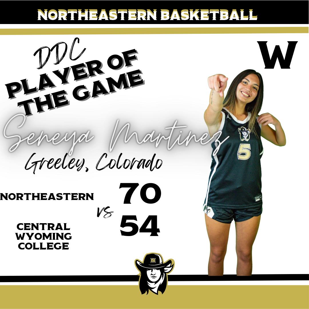 #24 Northeastern Takes Down Central Wyoming College At Home, They Head To Gillette, Wyoming on December 1st