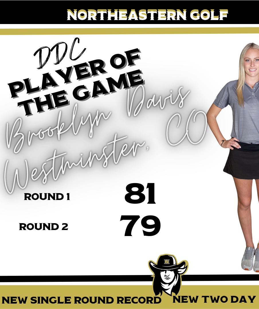 The Plainswomen hosted their home tournament at Sky Ranch and Riverview this week. Brooklyn Davis Set a New Single Day Score Record of 79 and A Two Day Record of 160