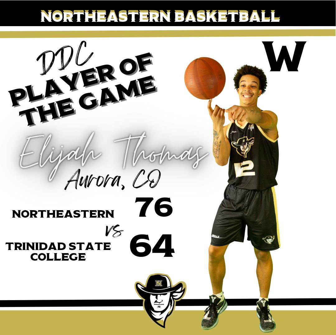 Northeastern Starts Out Hot In Region 9 Conference Play, Going 2-0 On Opening Weekend After Taking Down Trinidad State. They Return To Play At McCook on January 23rd