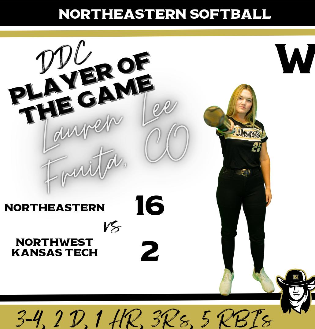 Northeastern's Bats Were On Fire On Game 1 Of A Double Header Against Northwest Kansas Technical College