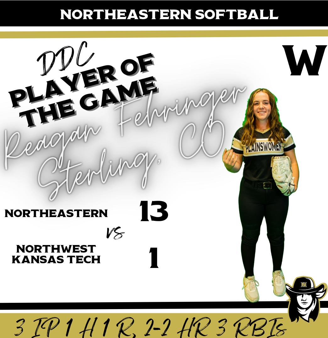 Northeastern Takes Care of Business On The Road Against Northwest Kansas Technical College 13-1